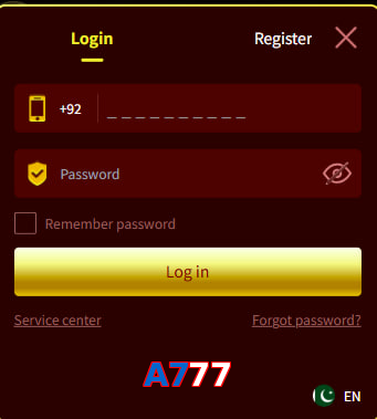 A777 login preview